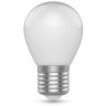 1055215 Лампа Gauss Basic Filament Шар 4,5W 380lm 2700К Е27 milky LED 1/10/50