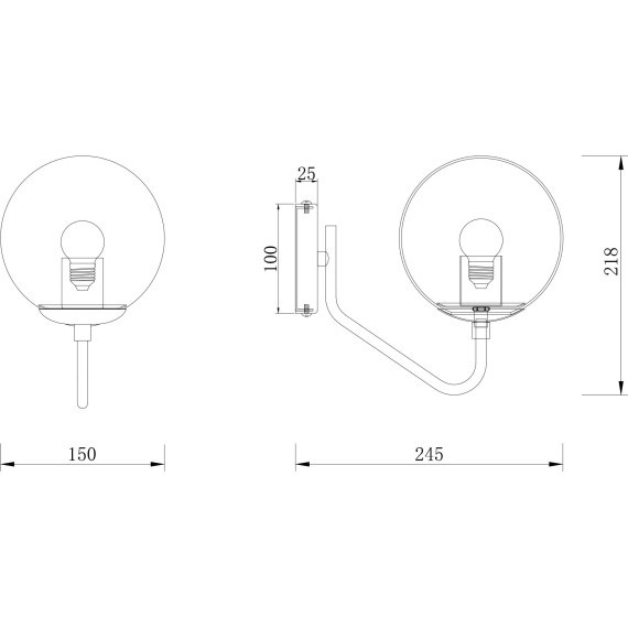 Бра Freya FR5140WL-01GB Moricio под лампу 1xE27 40W