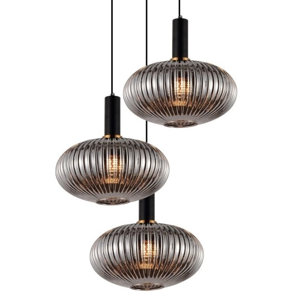 Подвесной светильник Lumina Deco Floril LDP 1216-3 GY+BK
