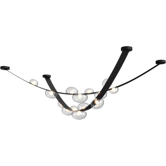 Светильник подвесной Crystal Lux BOSQUE SP7 L3000 BLACK/TRANSPARENT