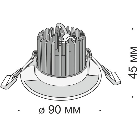 Встраиваемый светильник Maytoni DL038-2-L7W Zen светодиодный LED 7W