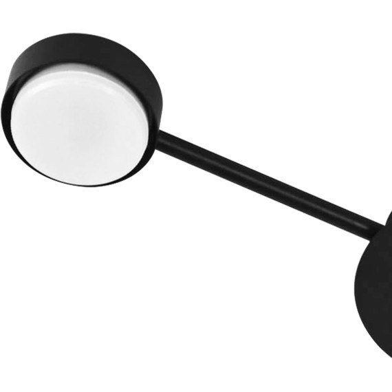 Черная потолочная люстра высотой 9см под 3 лампы GX53 (нет в комплекте) Fico Lightstar 740037