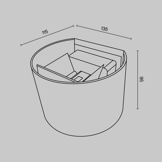 Уличный настенный светильник Maytoni O573WL-L6B Fulton IP54 светодиодный LED 6W