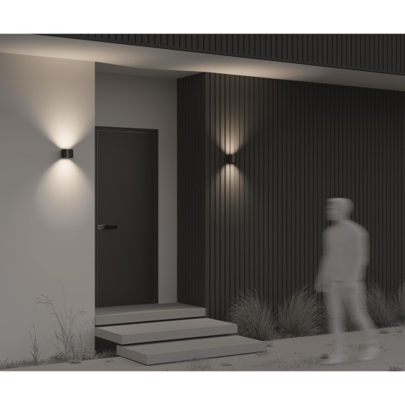 Уличный настенный светильник Maytoni O573WL-L6B Fulton IP54 светодиодный LED 6W