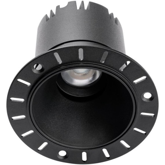 4785-1C Встраиваемый светодиодный светильник с доп. рамкой под штукатурку, черный, 9Вт 585Лм 3000;4000;6000K CRI90+ 45° IP20