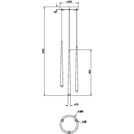 Подвесной светильник Maytoni MOD132PL-L18BSK