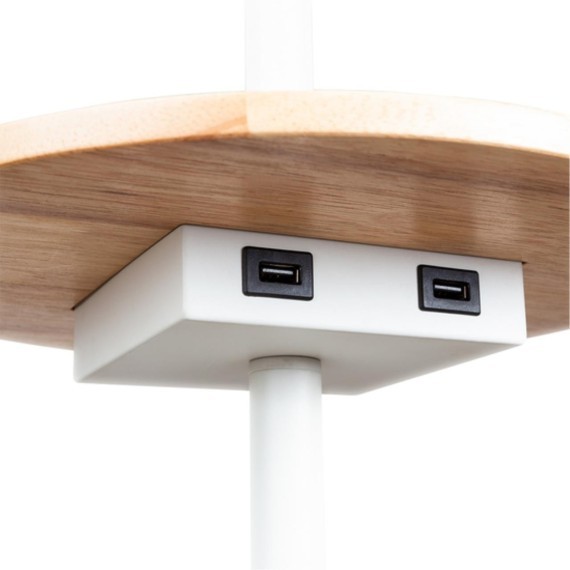 Торшер со столиком Arte Lamp A4056PN-1WH COMBO под лампу 1xE27 60W