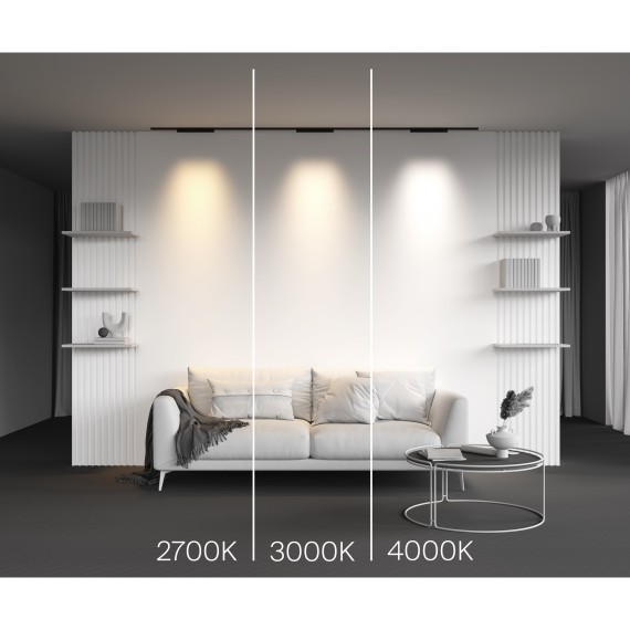 TR193-1-15W2.7K-M-B Ультратонкий трековый диммируемый по TRIAC 0/1-10V магнитный светодиодный светильник Maytoni Levity CRI90+ 2700К 650Лм 30° 15Вт