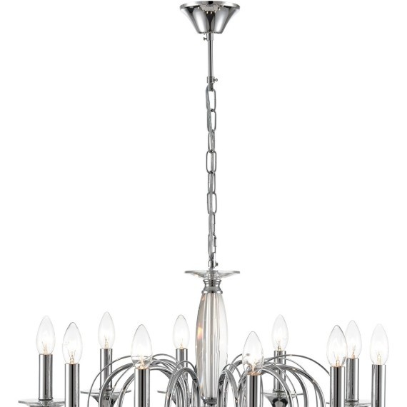 8032/10 CLASSI LN24 хром, металл/хрусталь Люстра подвесная Е14 10*40W 220V LAOKA
