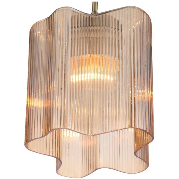 SL117.303.01 Подвес ST-Luce Бронзовый/Янтарный E27 1*60W ONDE