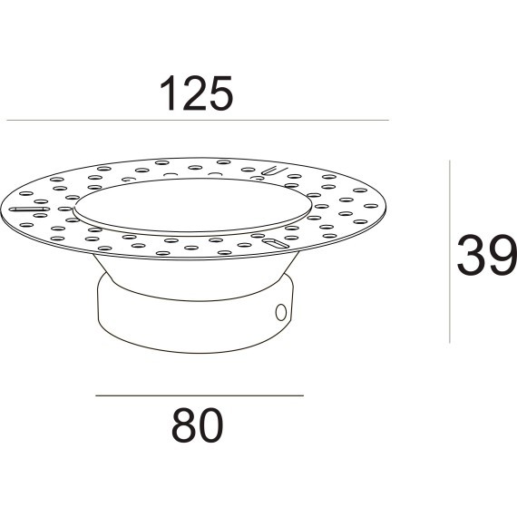 Светильник встраиваемый в стену Maytoni DL042-01W Dot под лампу 1xGU10 50W