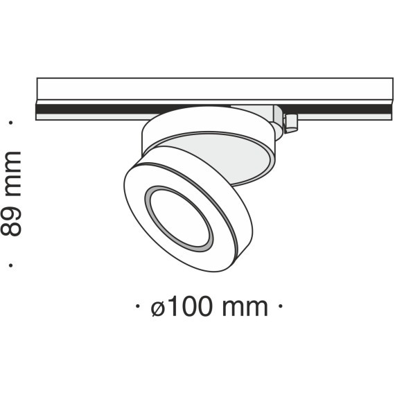Однофазный двужильный светодиодный трековый светильник Maytoni Unity TR006-1-12W3K-B4K Magic 4000К 1000Лм CRI80+ 36° 12Вт