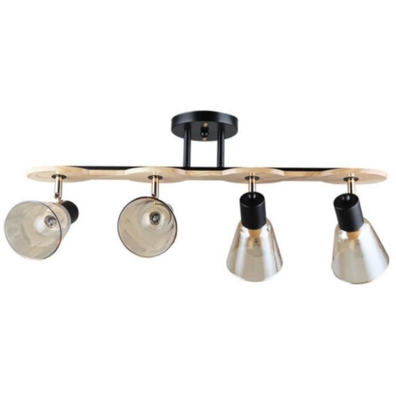 Потолочный светильник с 4 стеклянными плафонами и цоколем E27 Arte Lamp Harmony A5112PL-4BK