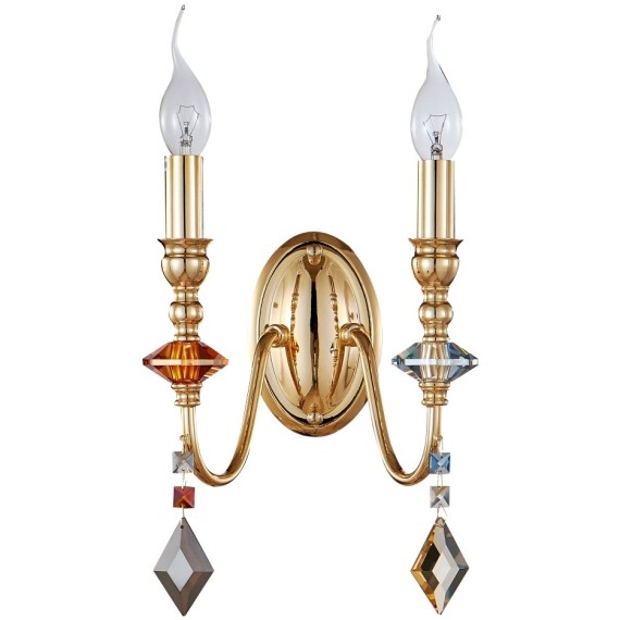 Бра Crystal Lux MERCEDES AP2 GOLD/COLOR