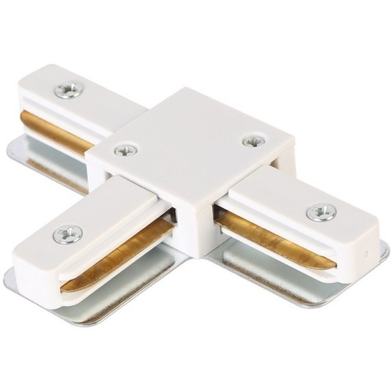 Т-образный соединитель для накладных однофазных шинопроводов Crystal Lux CLT 0.211 08 WH