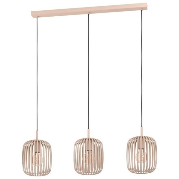 900497 Подвесной потолочный светильник ROMAZZINA, 3x40W, E27, L900, B200, H1100, сталь, песчаный