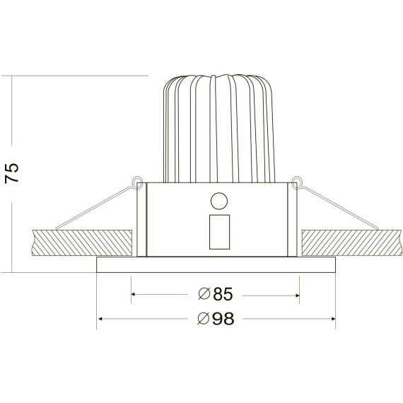 Встраиваемый светильник Maytoni DL031-2-L12W Yin светодиодный LED 12W