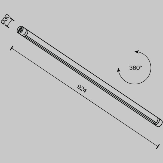 Шинопровод для системы Maytoni Shelf 924 мм CA012-TRX-900-B