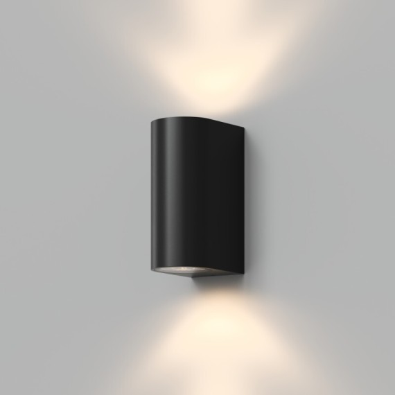 DK9791-BK Черный настенный уличный светильник Denkirs NARVIK IP44 2хGU10, черный, алюминий