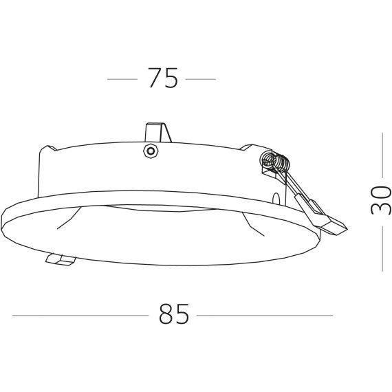 ST263.408.01 Черный матовый встраиваемый спот под лампу GU10 1*50W (без патрона в комплекте)