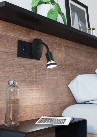 300913 Спот PARRINI, 1X4,5W(GU10), сталь, пластик, черный