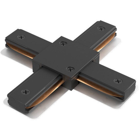 Х-образный соединитель для накладных однофазных шинопроводов Crystal Lux CLT 0.211 09 BL