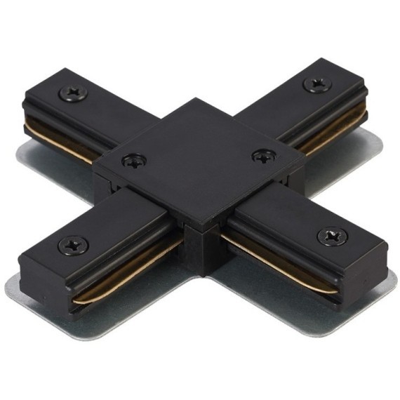 Х-образный соединитель для накладных однофазных шинопроводов Crystal Lux CLT 0.211 09 BL