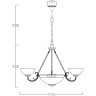 Люстра подвесная Freya FR2012-PL-06-BZ Herbert под лампы 6xE27 60W