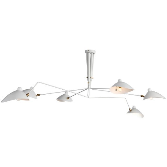 SL305.502.06 Люстра потолочная ST-Luce Белый/Белый E27 6*60W SPRUZZO