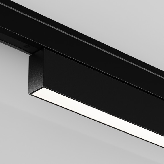 TR192-1-12W4K-B Ультратонкий трековый диммируемый по TRIAC 0/1-10V магнитный светодиодный светильник Maytoni Levity CRI90+ 4000К 330Лм 100° 12Вт