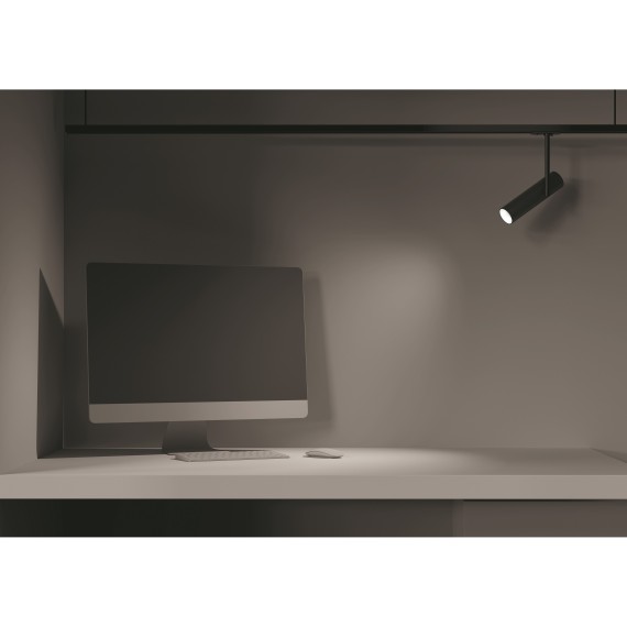 Однофазный двужильный трековый светильник Maytoni Unity TR005-1-GU10-B Elti под сменную лампу GU10