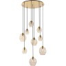 SL1188.303.09 Люстра подвесная ST-Luce Латунь/Коньячный E14/E27 5+4*40W IDESIA