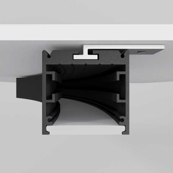 Радиусный профиль 35x35 Ø3000мм 1/8 круга черный ALM-3535R-B-D-45°-3M