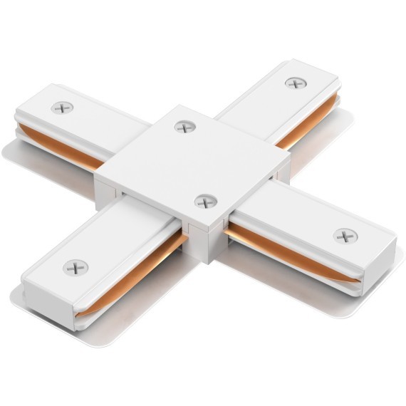 Х-образный соединитель для накладных однофазных шинопроводов Crystal Lux CLT 0.211 09 WH