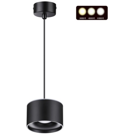 Подвесной светильник цилиндр Novotech 358968 Giro светодиодный LED 12W вниз + 3W вверхW