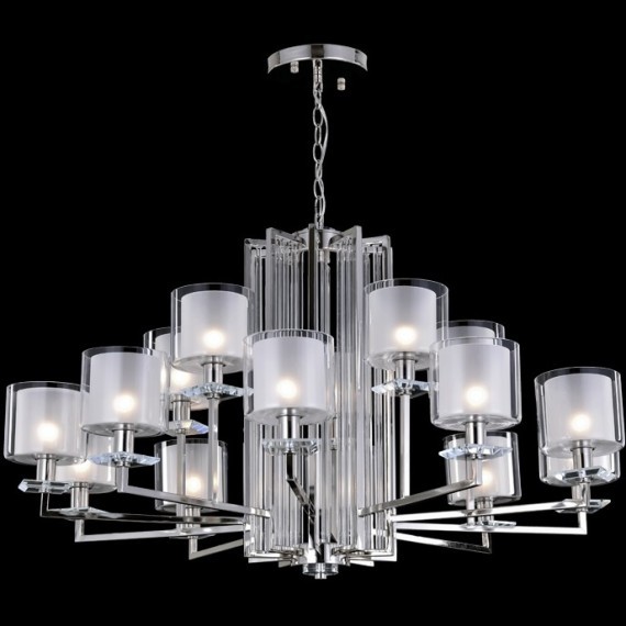 Люстра Crystal Lux NICOLAS SP-PL10+5 NICKEL/WHITE