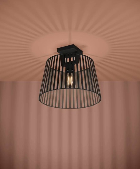 390001 EGLO BOGOTA Потолочный светильник с 1 лампой E27, 40Вт, черный металл