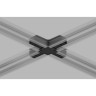 Х-образный соединитель для накладных однофазных шинопроводов Denkirs TR1104-BK