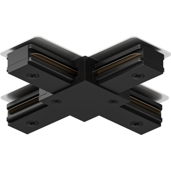 Х-образный соединитель для накладных однофазных шинопроводов Denkirs TR1104-BK