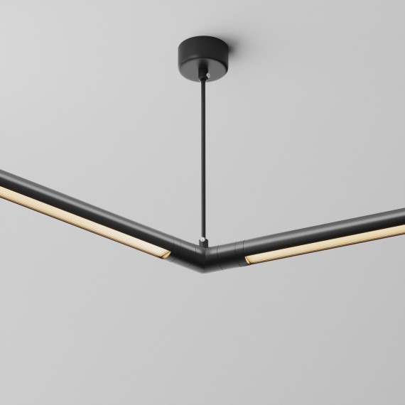 Угловой коннектор 120° для системы Maytoni Shelf с вводом питания CA018LWC-P-B