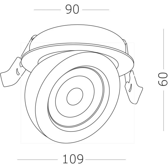 ST654.448.10 Св-к встр. Черный LED 1*10W 4000K 850Lm Ra90 38° IP20 D109xH60 180-240V Встраиваемые светильники