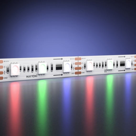 Светодиодная лента 12В 5050 14,4Вт/м RGB 5м IP 67 201244