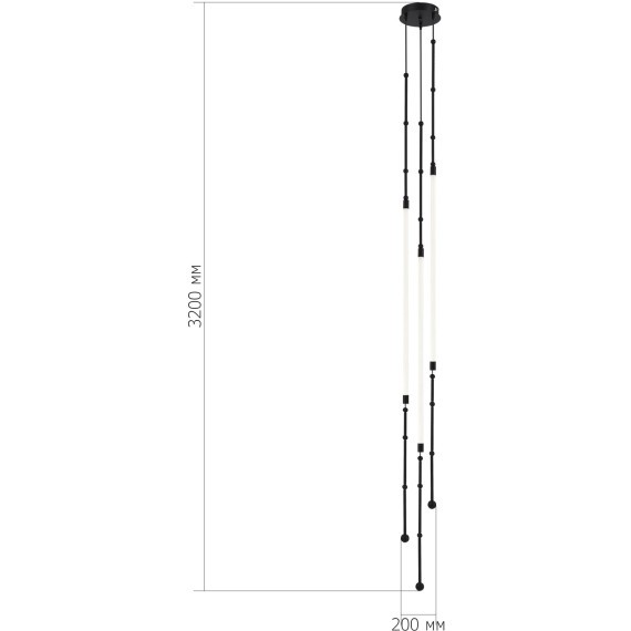 SL6132.405.45 Светильник подвесной ST-Luce Черный/Белый LED 1*15W 3000K STRAP