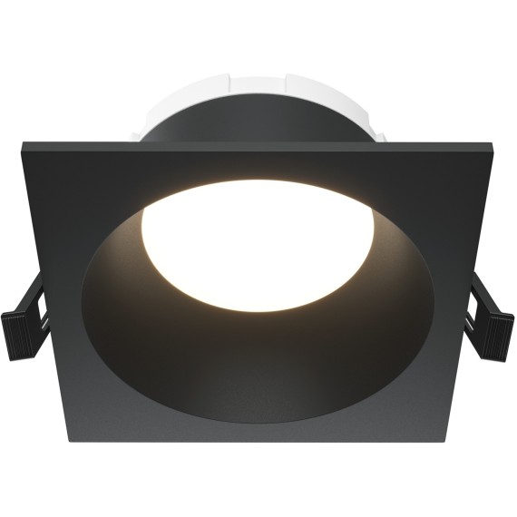 DL126-GX53-SQ-B Квадратный черный встраиваемый влагозащищенный светильник под сменную лампу GX53 IP44 Maytoni Share