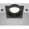 DL126-GX53-SQ-B Квадратный черный встраиваемый влагозащищенный светильник под сменную лампу GX53 IP44 Maytoni Share