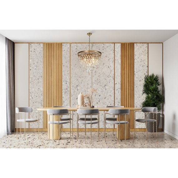 Подвесная люстра хрустальная Linn MOD091PL-07G