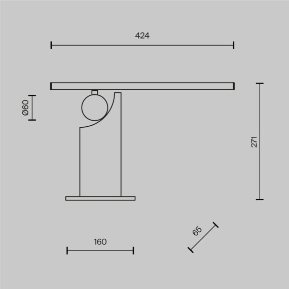 MOD467TL-L9B3K Настольный светодиодный светильник с основанием из натурального черного мрамора и выключателем на плафоне, 9Вт 200Лм 3000К CRI80 120° 220V IP20 Maytoni Monumento
