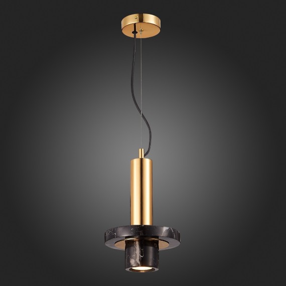 SL1210.403.01 Светильник подвесной ST-Luce Золотистый/Черный GU10 1*5W PIETRA