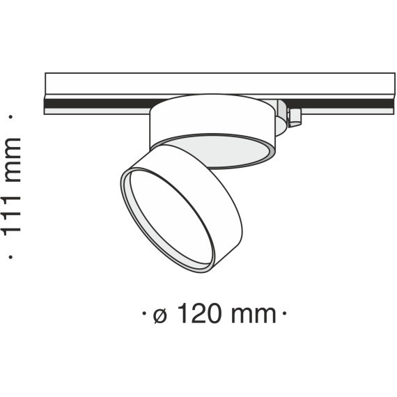Однофазный двужильный светодиодный трековый светильник Maytoni Unity TR007-1-18W3K-W4K ONDA 4000К 1500Лм CRI80+ 120° 18Вт