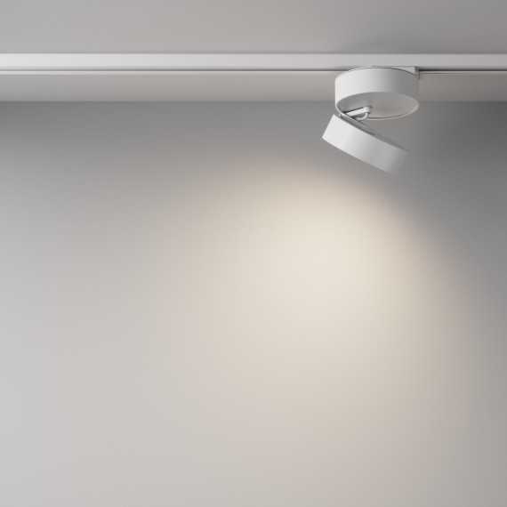 Однофазный двужильный светодиодный трековый светильник Maytoni Unity TR007-1-18W3K-W4K ONDA 4000К 1500Лм CRI80+ 120° 18Вт